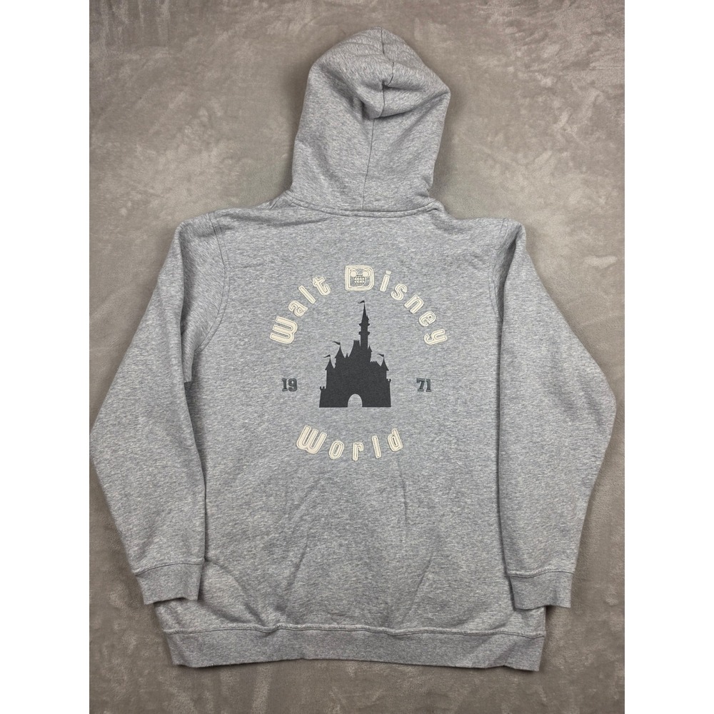 Disney World Hoodie Men XXL Gray Walt Disney 1971 Castle Pullover Sweatshirt